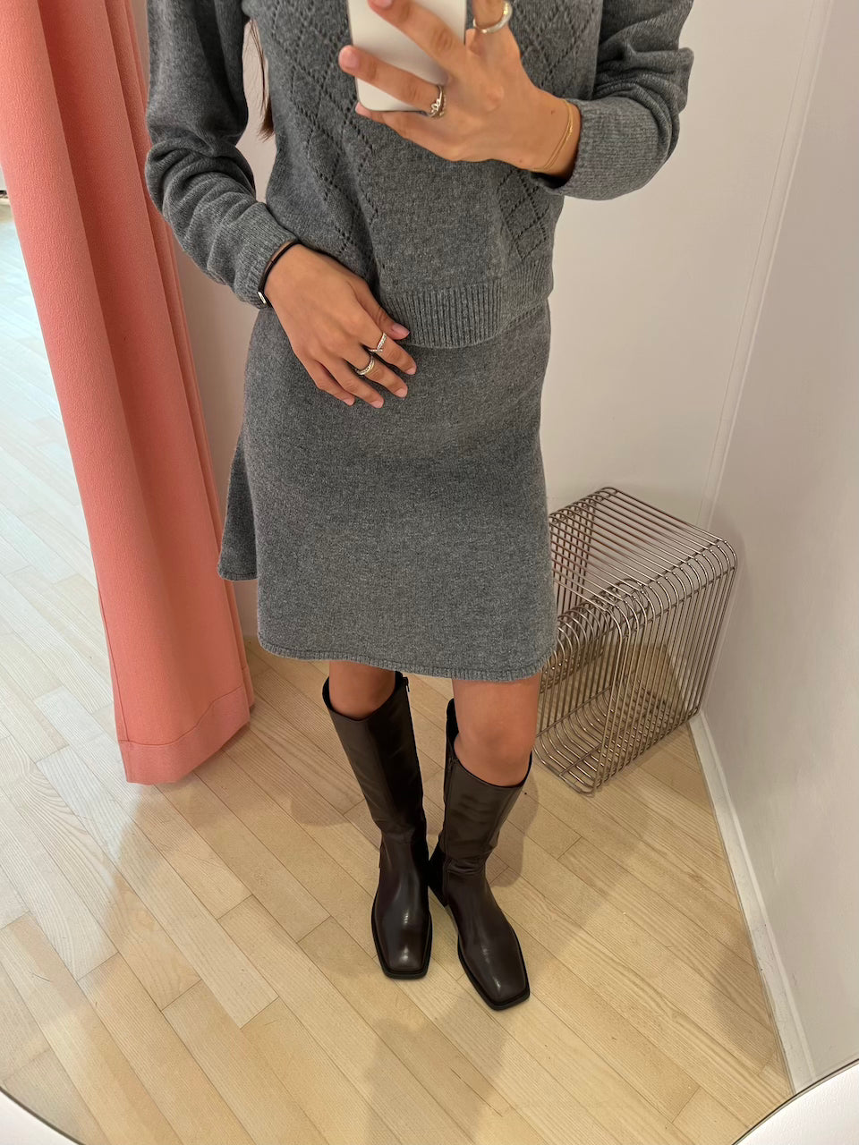 Carmen Flare Skirt grey melange