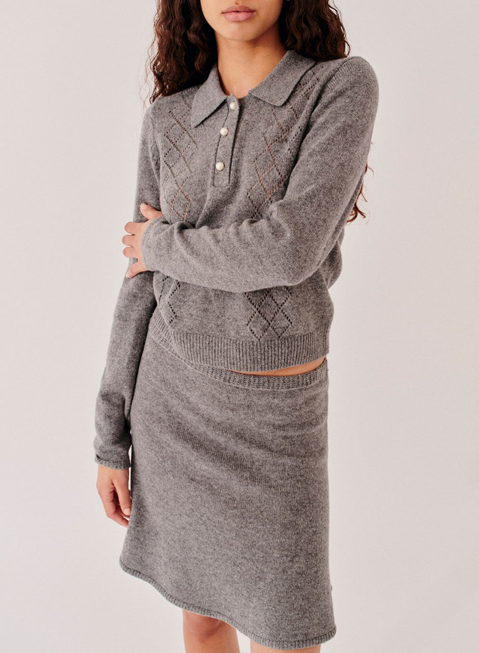 Carmen Flare Skirt grey melange