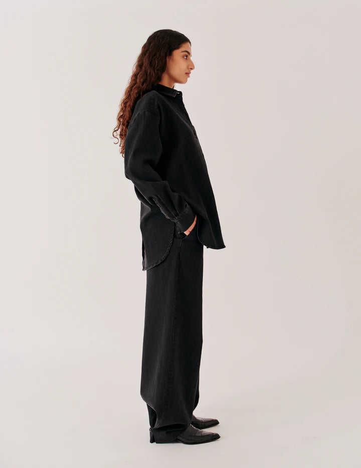 Merrit Oversized Shirt black denim