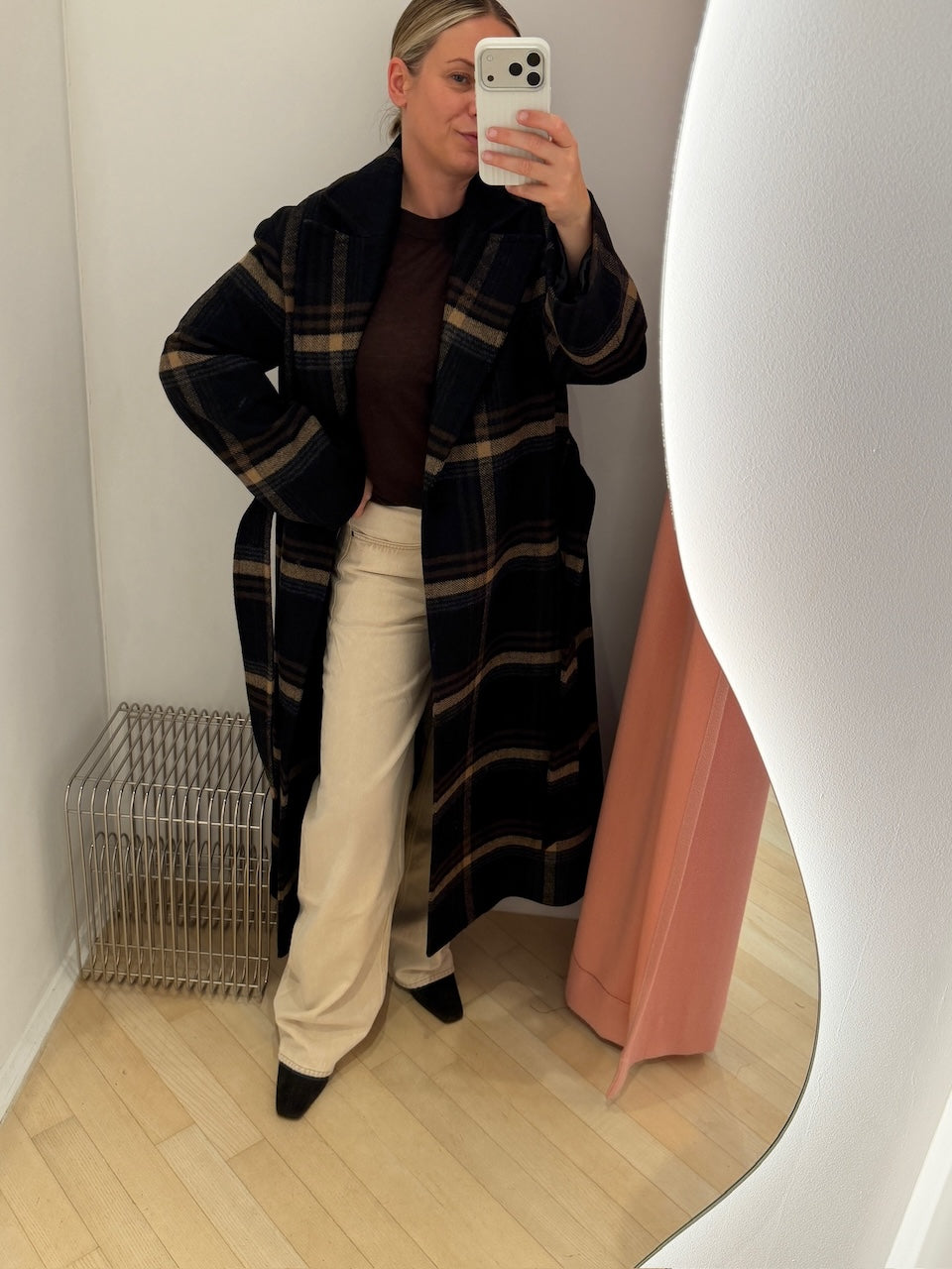 Alyssa Check Coat black/brown check