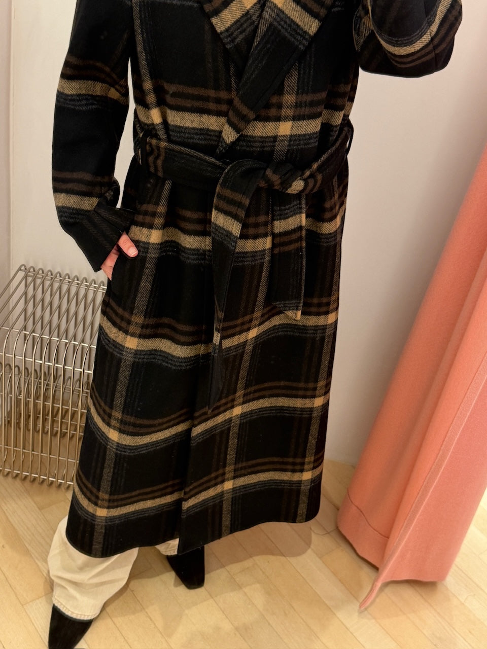 Alyssa Check Coat black/brown check