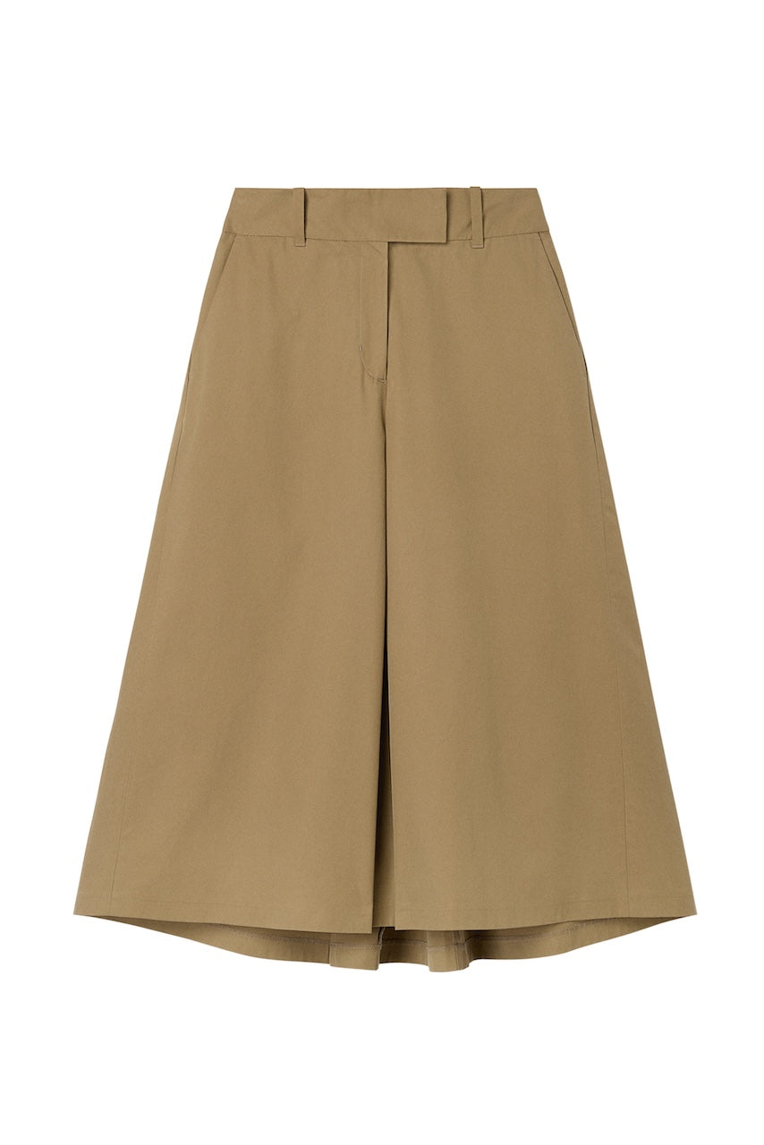 Box Pleat Skirt taupe beige