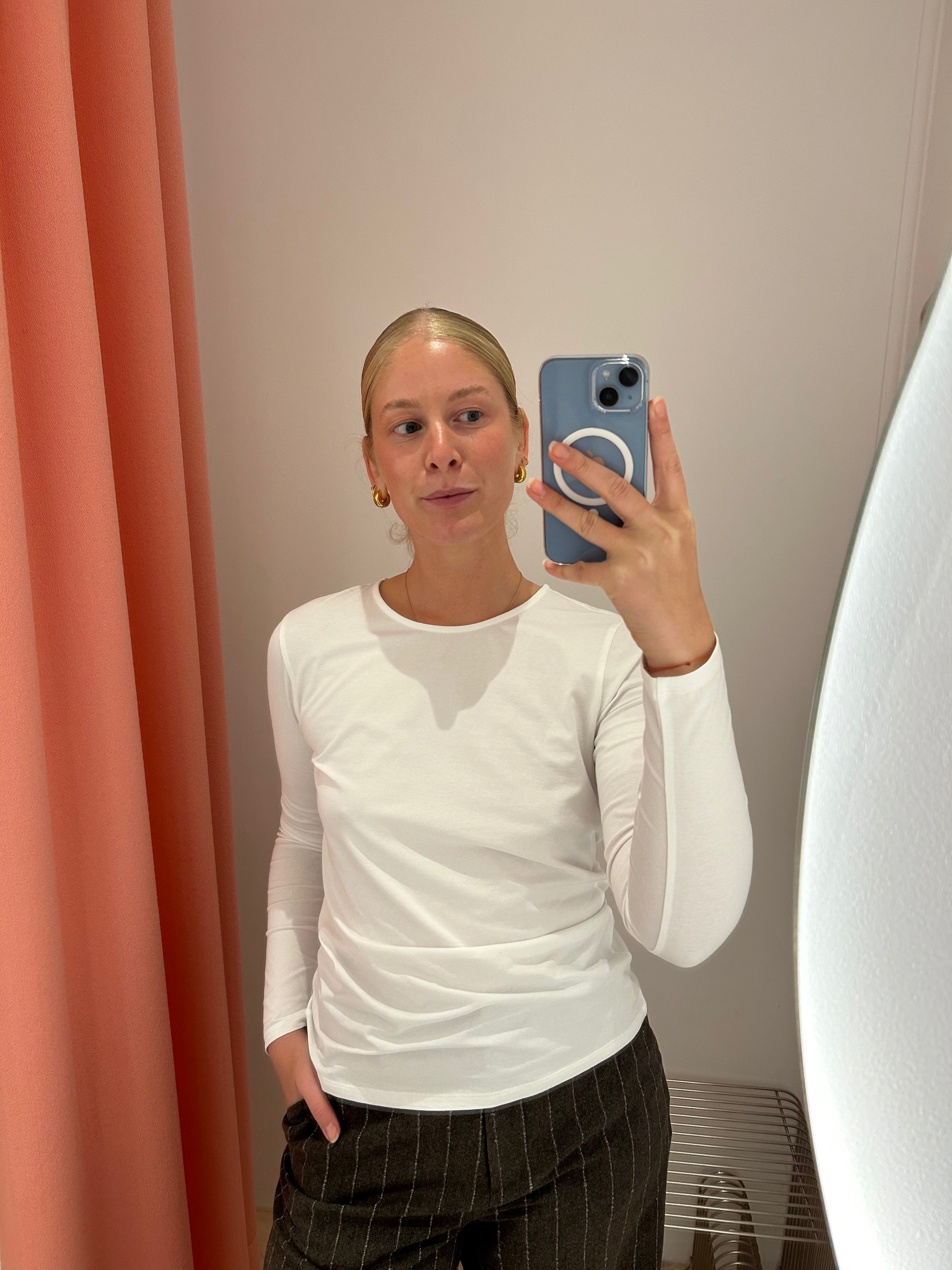 Cotton Stretch Longsleeve white