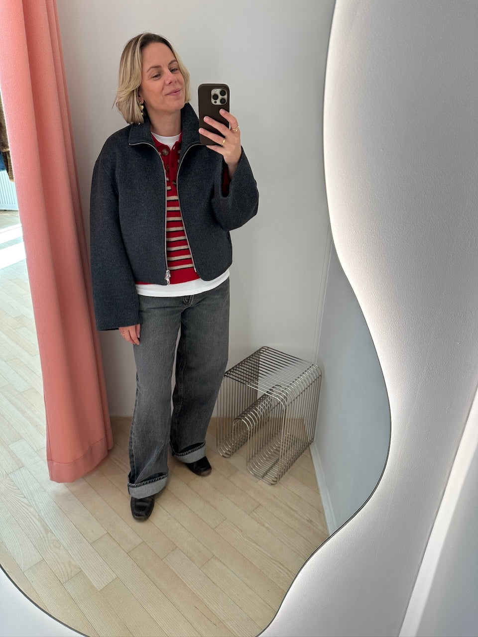 Dafina Jacket dark grey melange