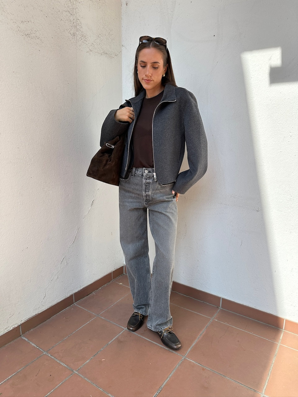 Dafina Jacket dark grey melange