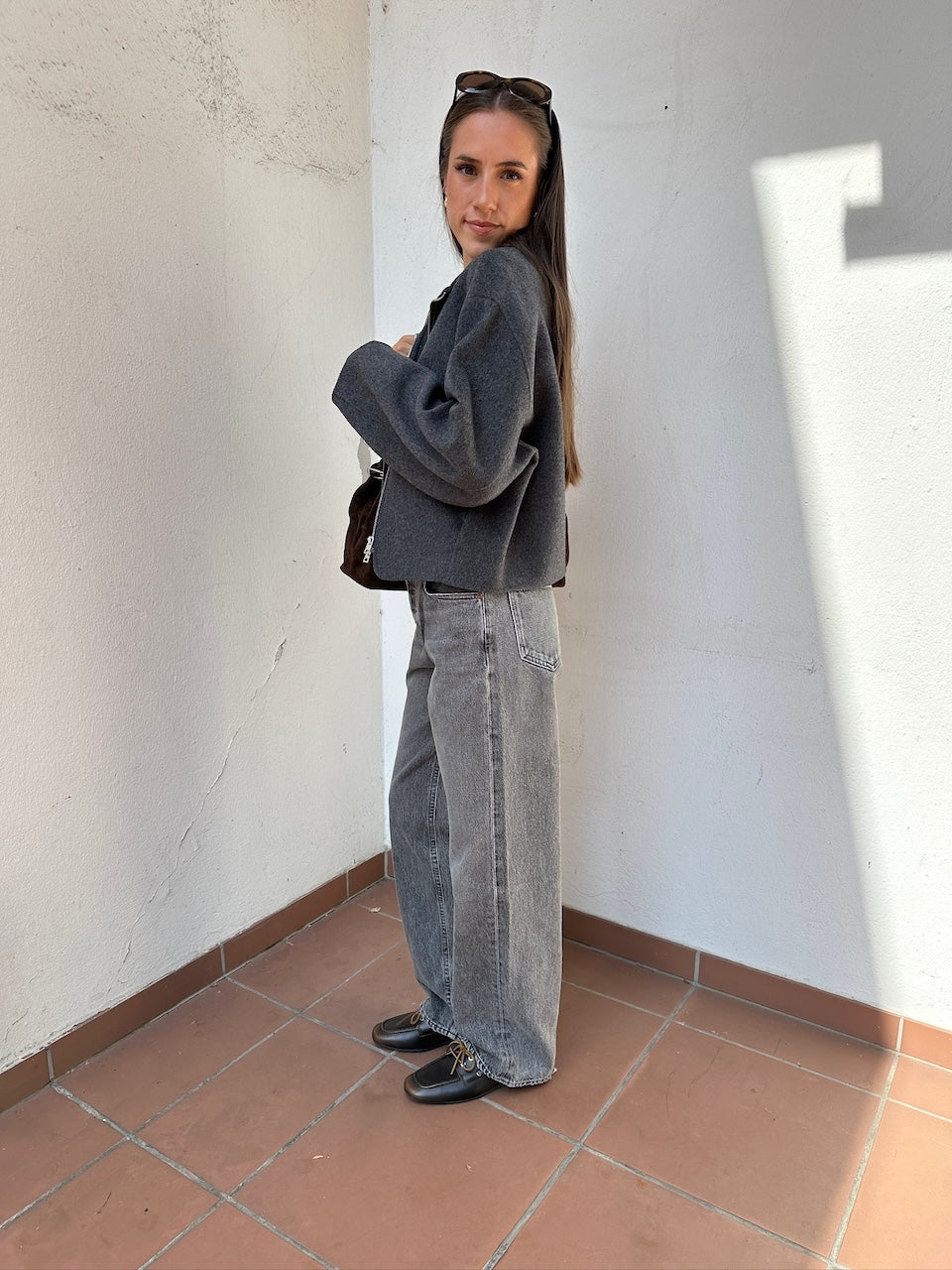 Dafina Jacket dark grey melange