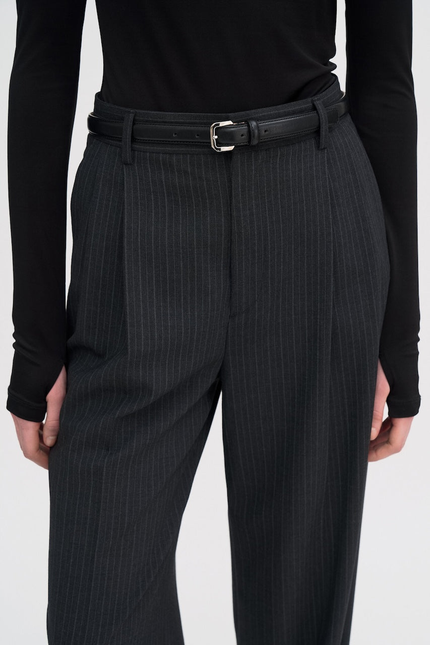 Darcey Pinstripe Trousers anthracite melange