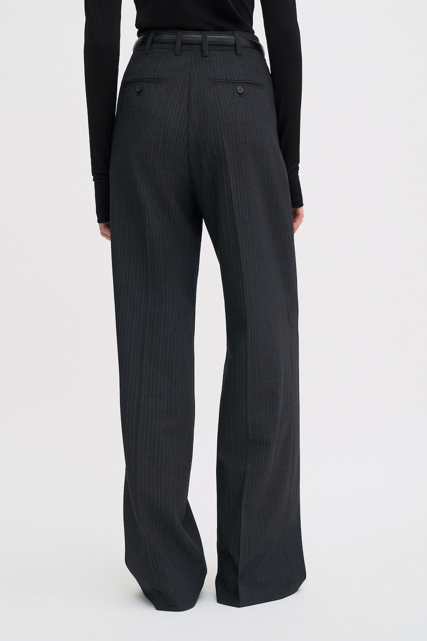 Darcey Pinstripe Trousers anthracite melange