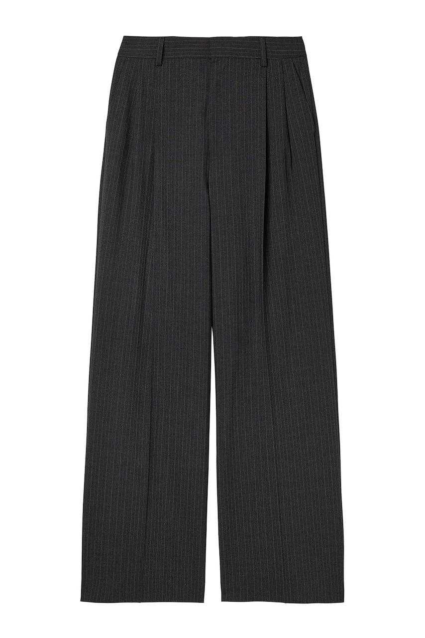 Darcey Pinstripe Trousers anthracite melange