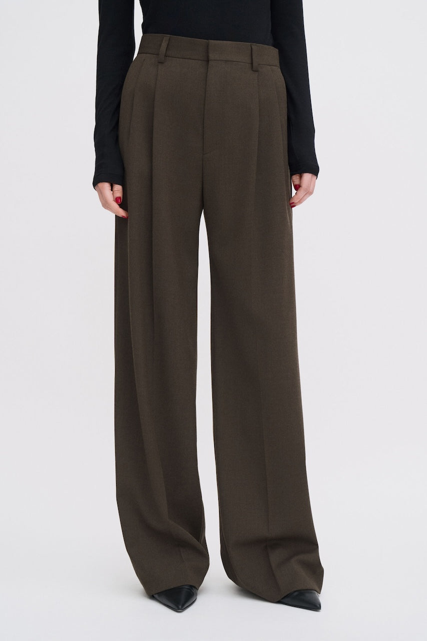Darcey Wool Trousers walnut brown