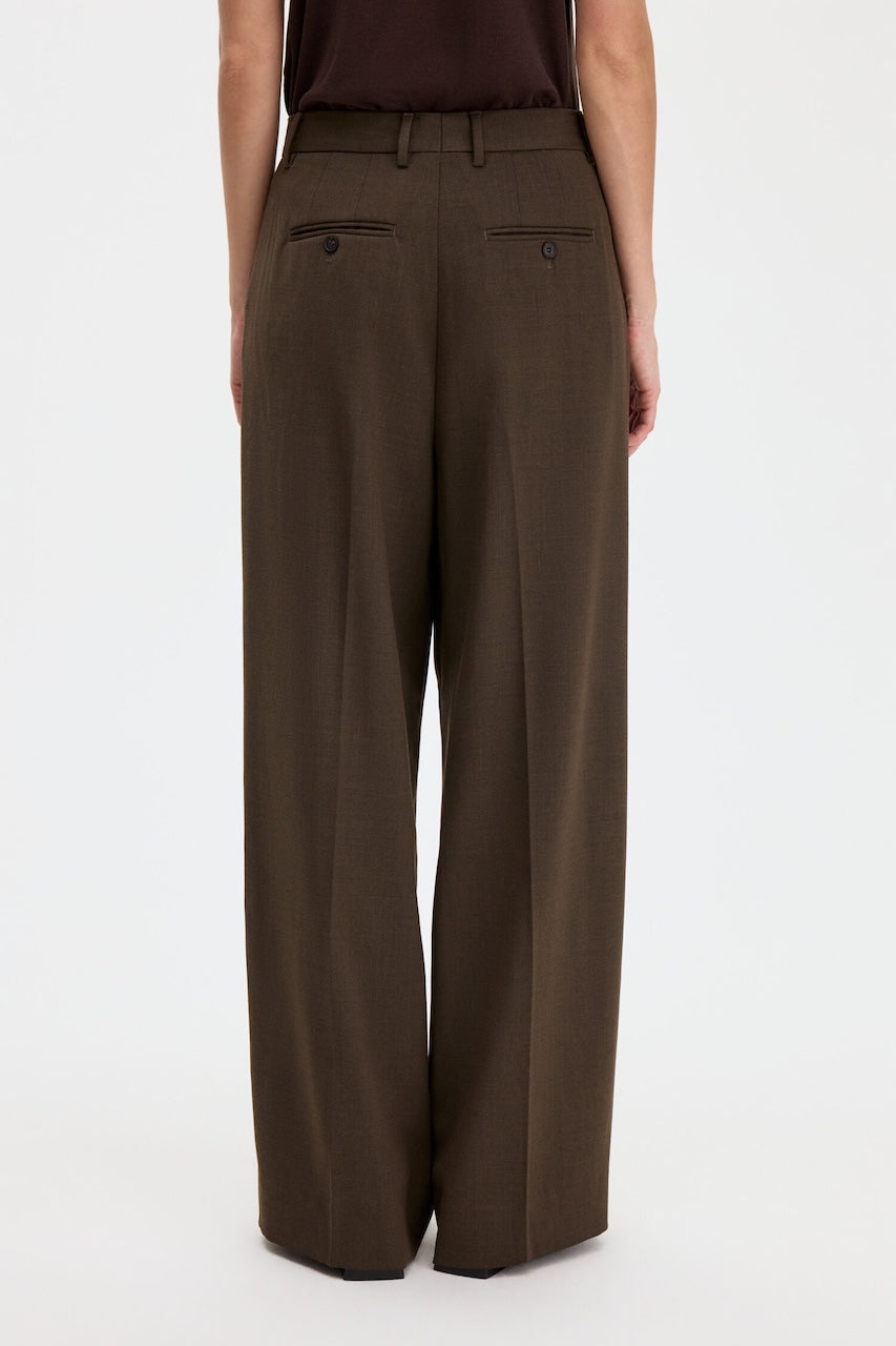 Darcey Wool Trousers walnut brown