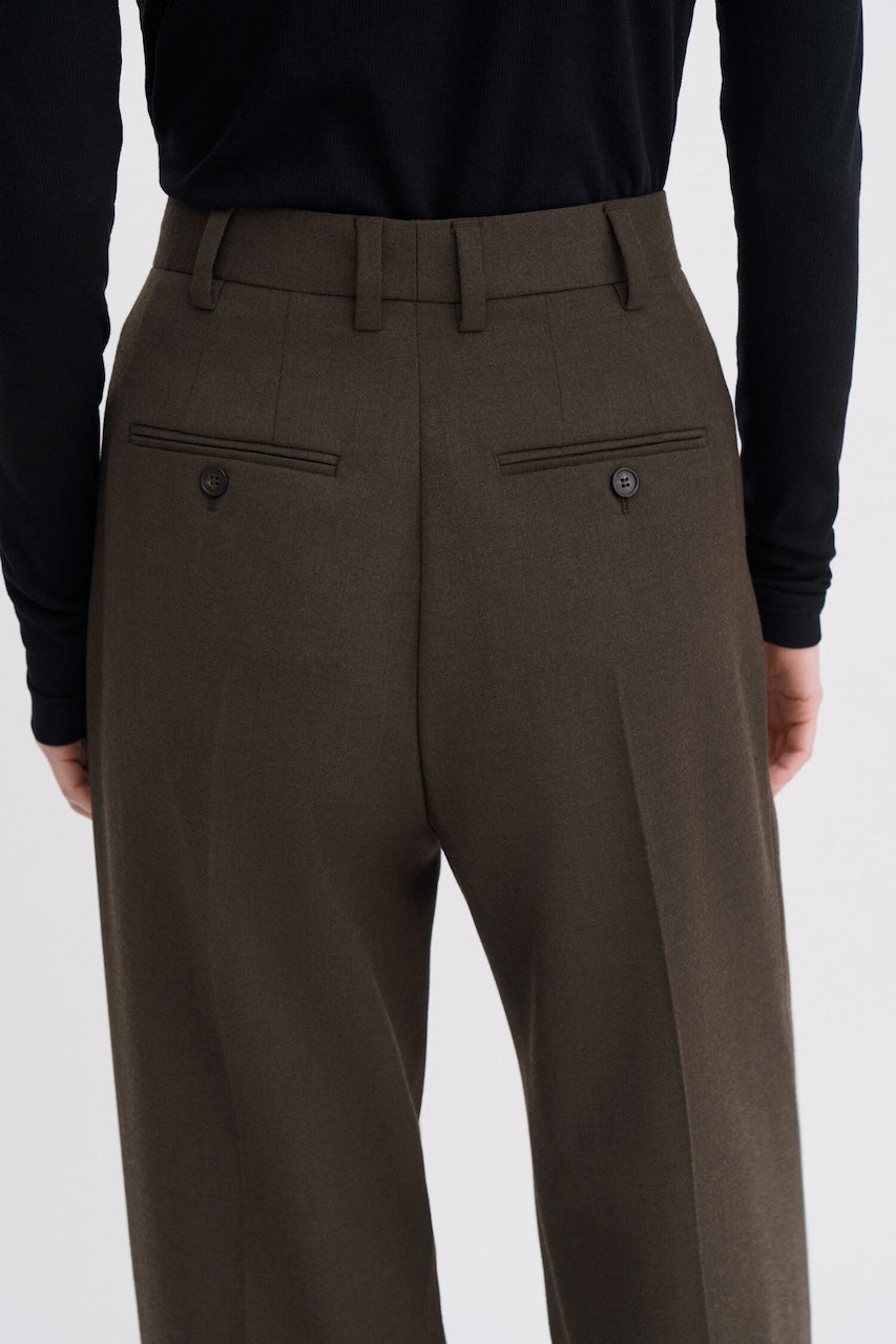 Darcey Wool Trousers walnut brown