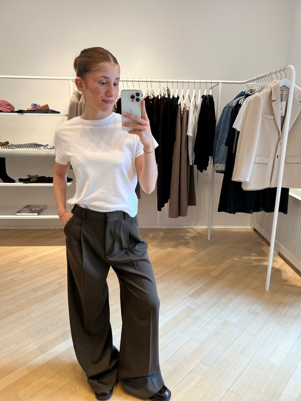 Darcey Wool Trousers walnut brown