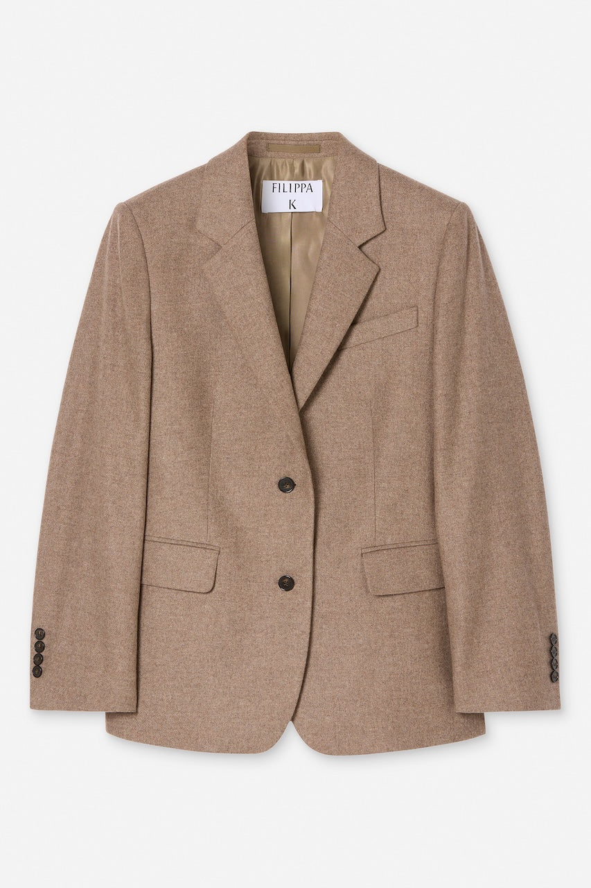 Delilah Flannel Blazer driftwood