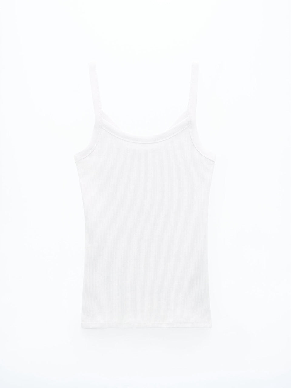 Fine Rib Singlet white
