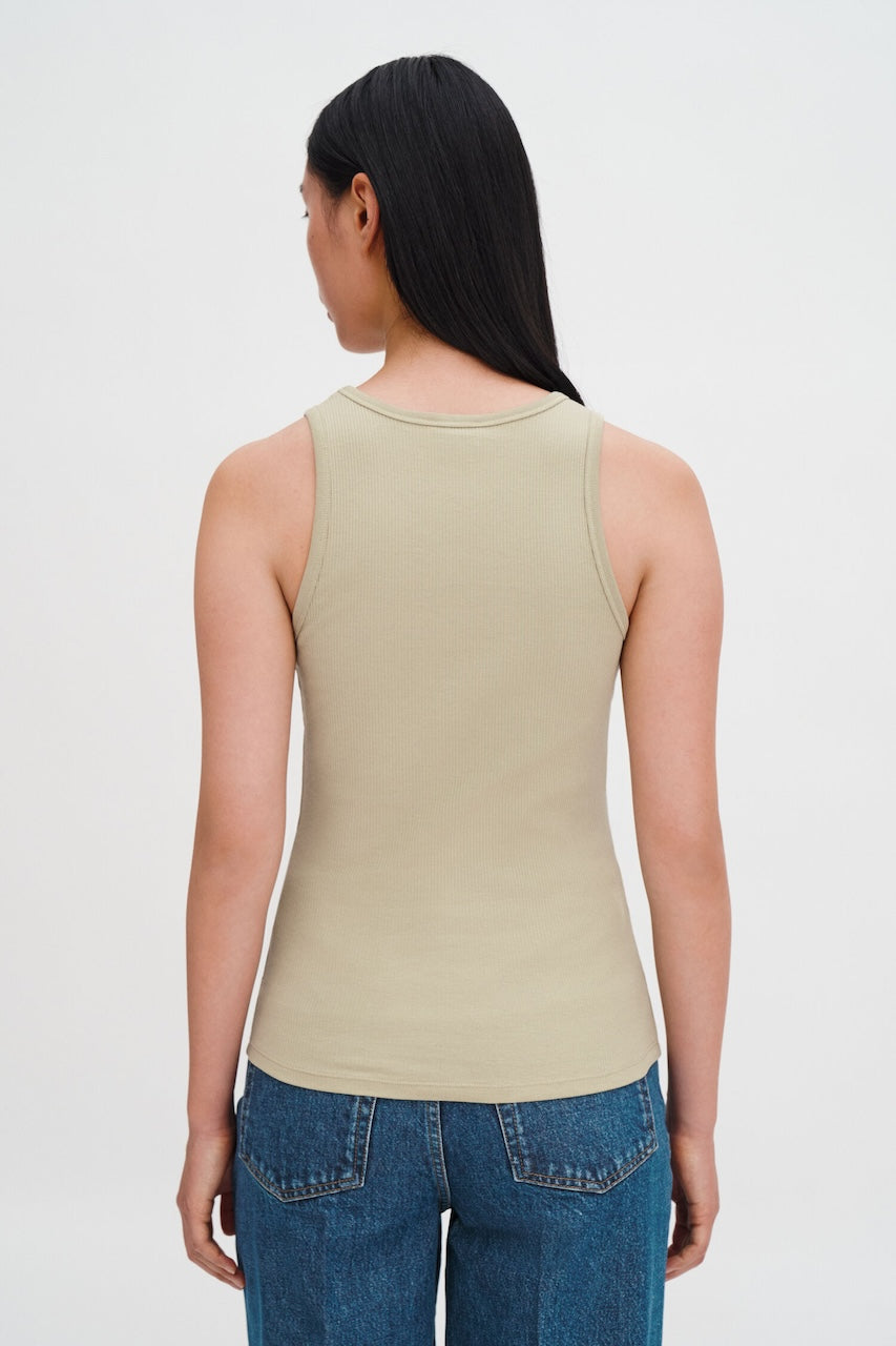 Fine Rib Tank light green
