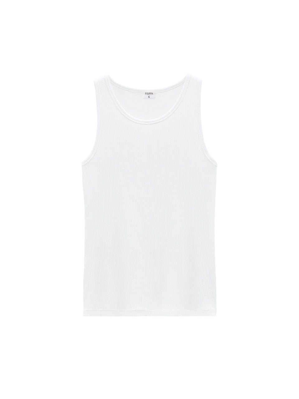 Fine Rib Tank white