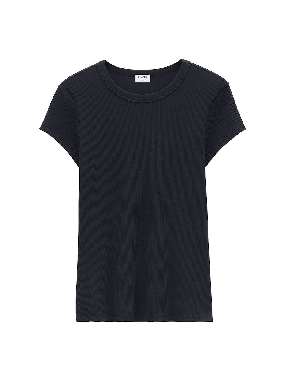 Fine Rib Tee black