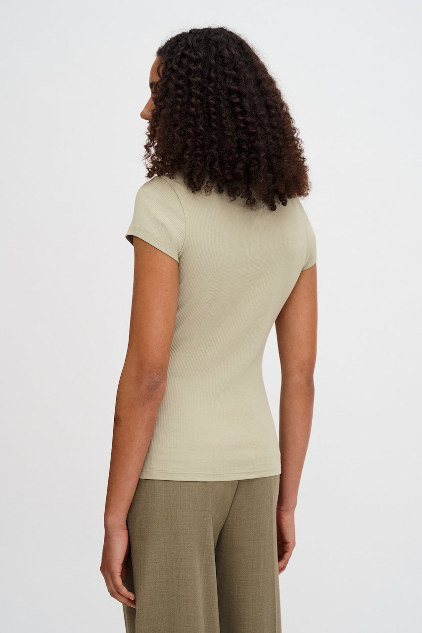 Fine Rib Tee light green