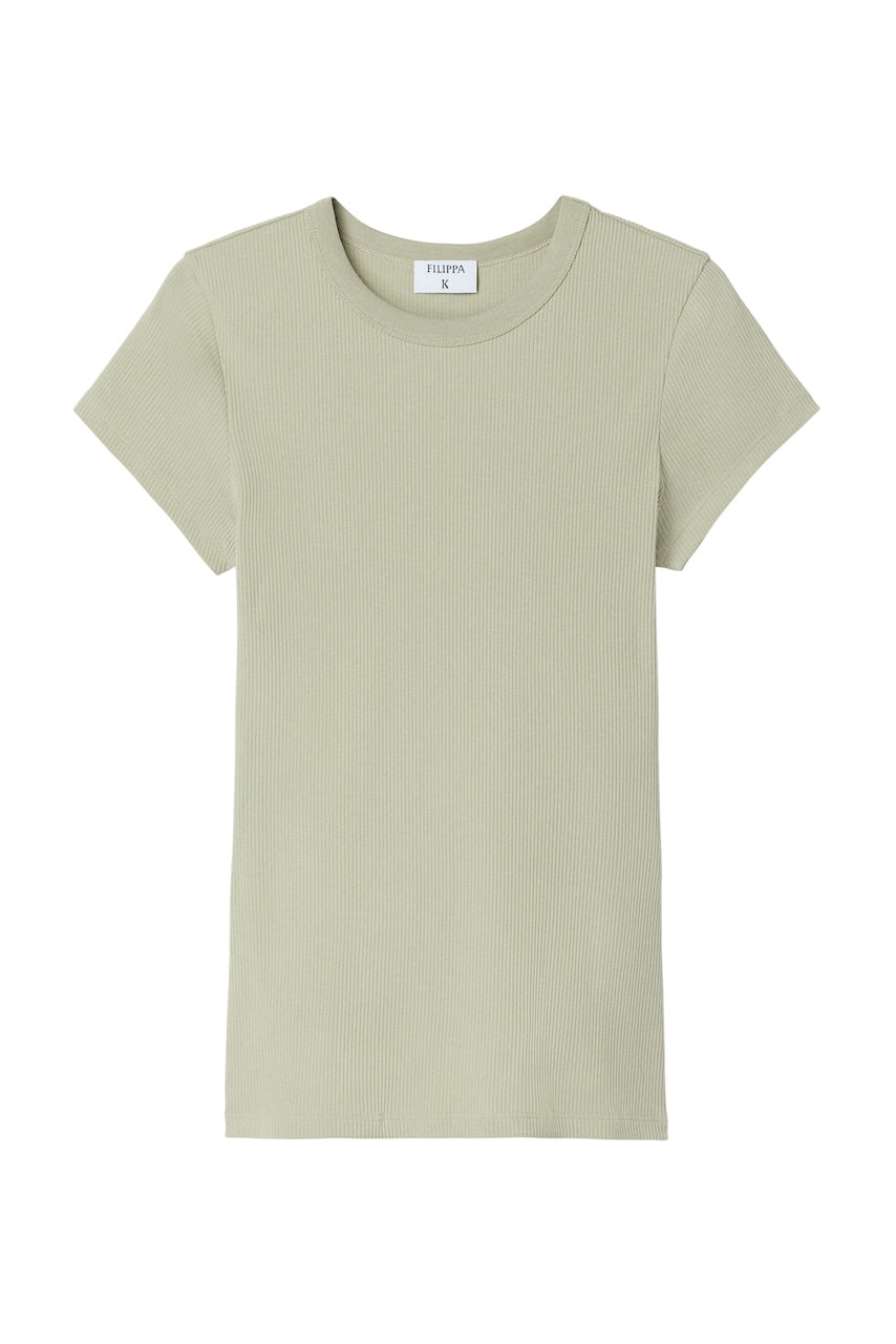 Fine Rib Tee light green