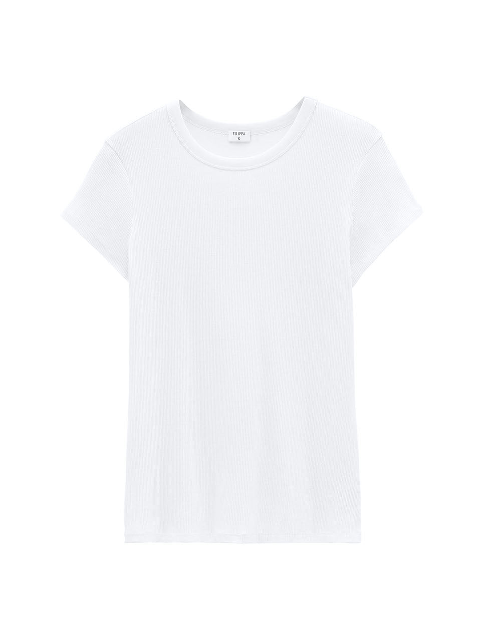 Fine Rib Tee white