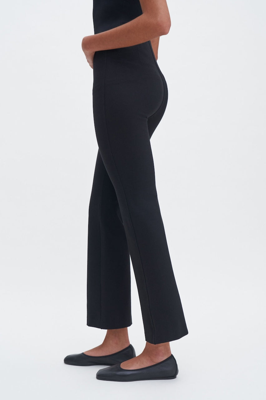 Flared Jersey Trousers black