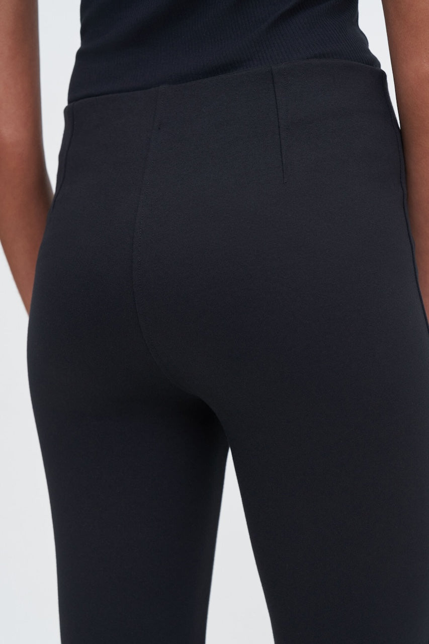 Flared Jersey Trousers black