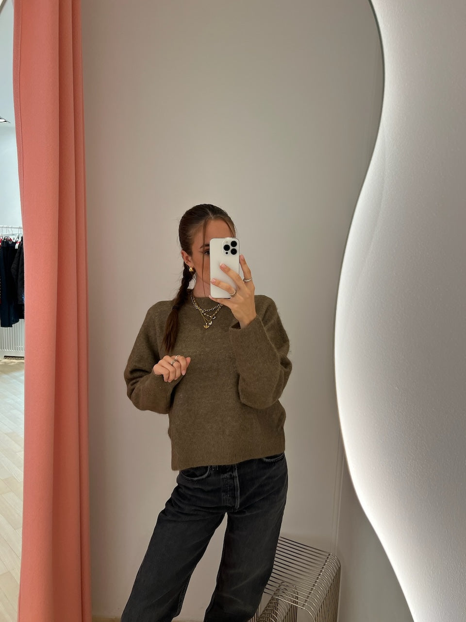 Fluffy Sweater olive green