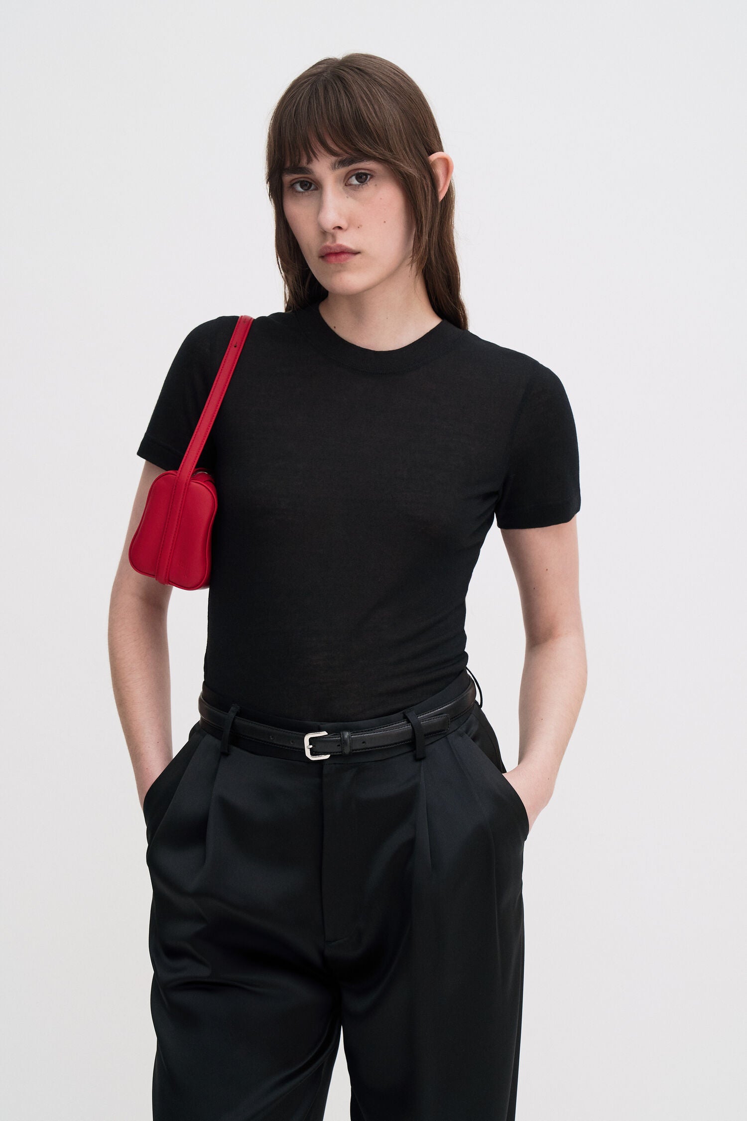 Lyocell Cashmere Tee black