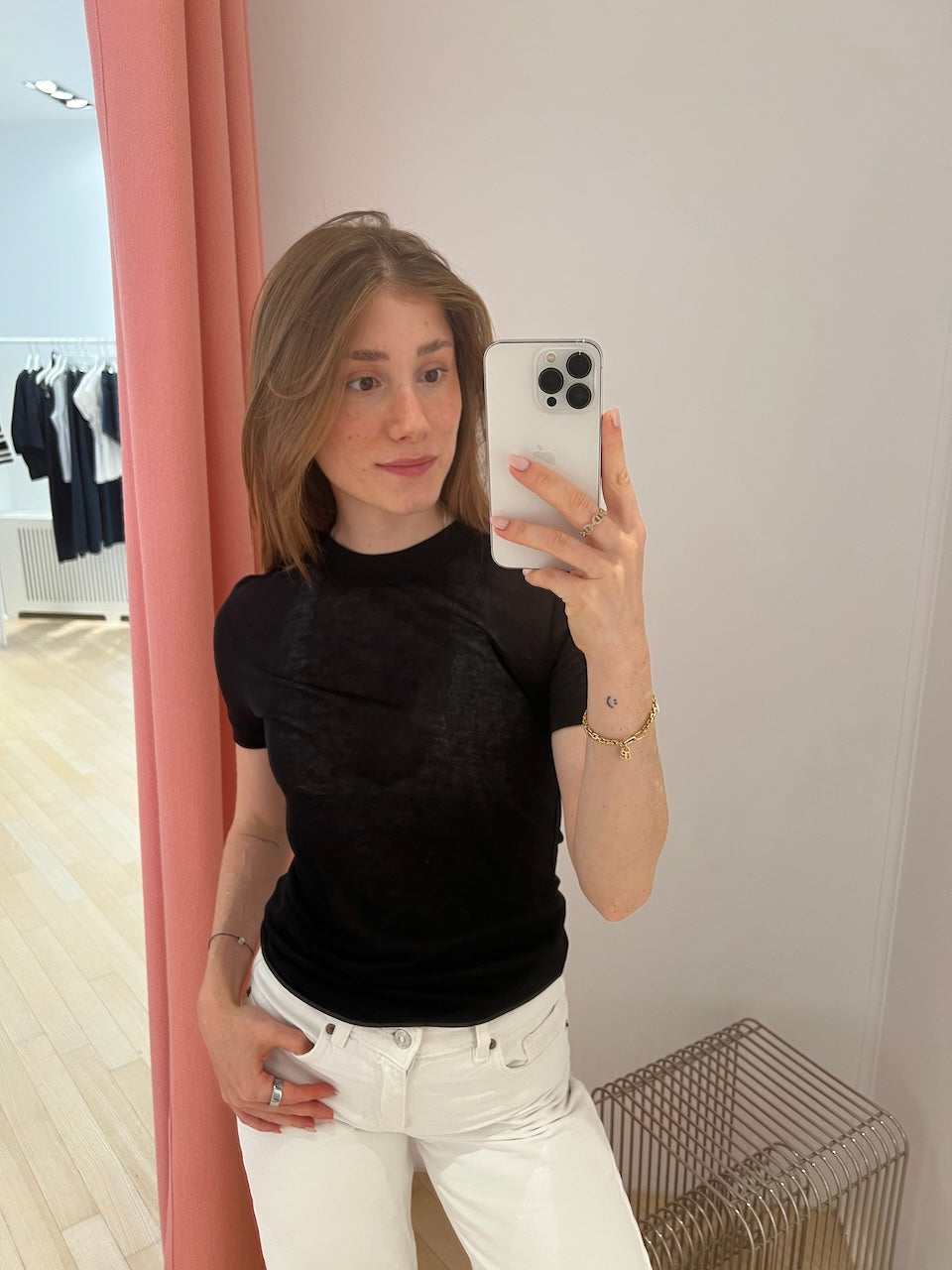 Lyocell Cashmere Tee black