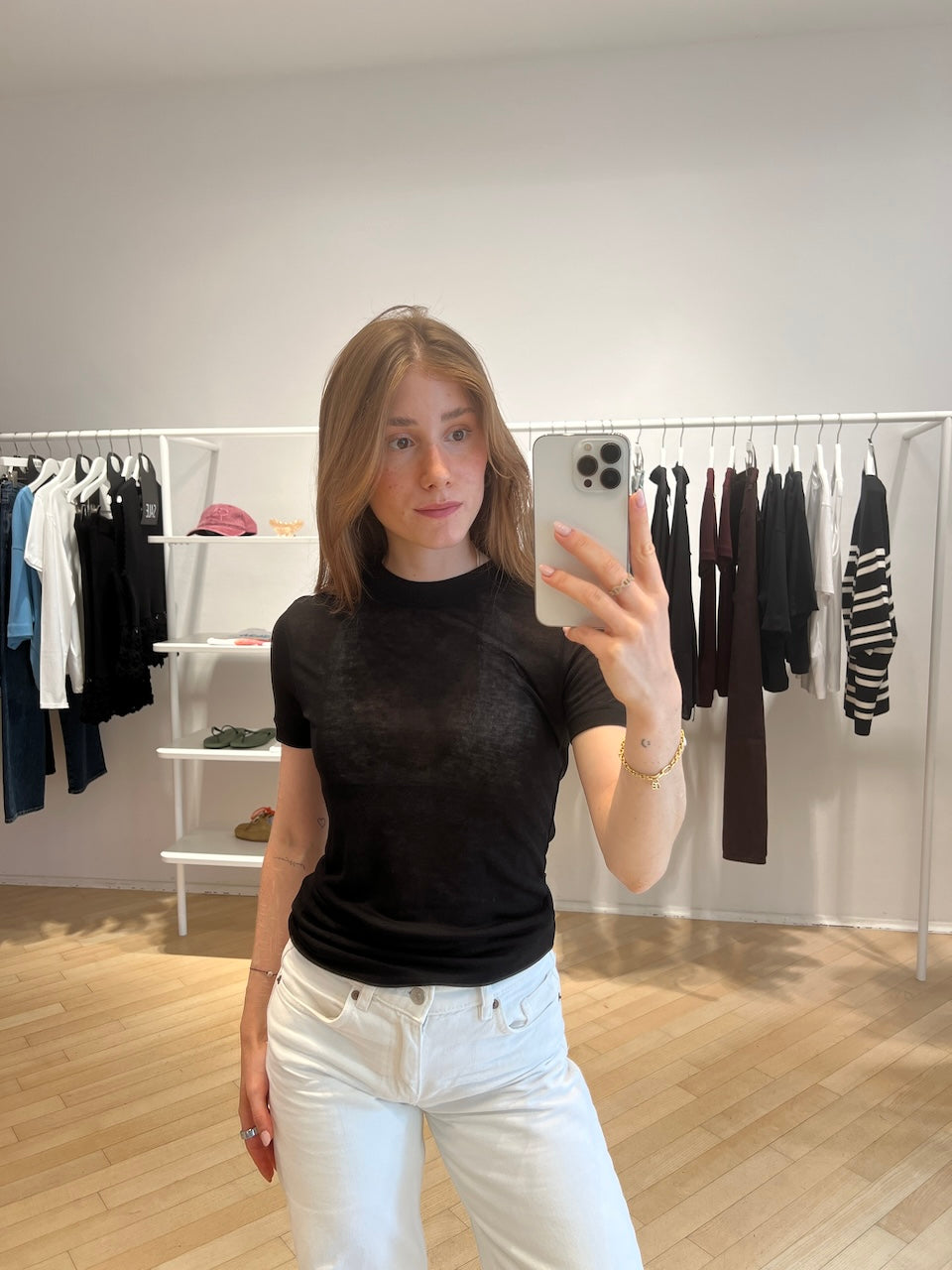 Lyocell Cashmere Tee black