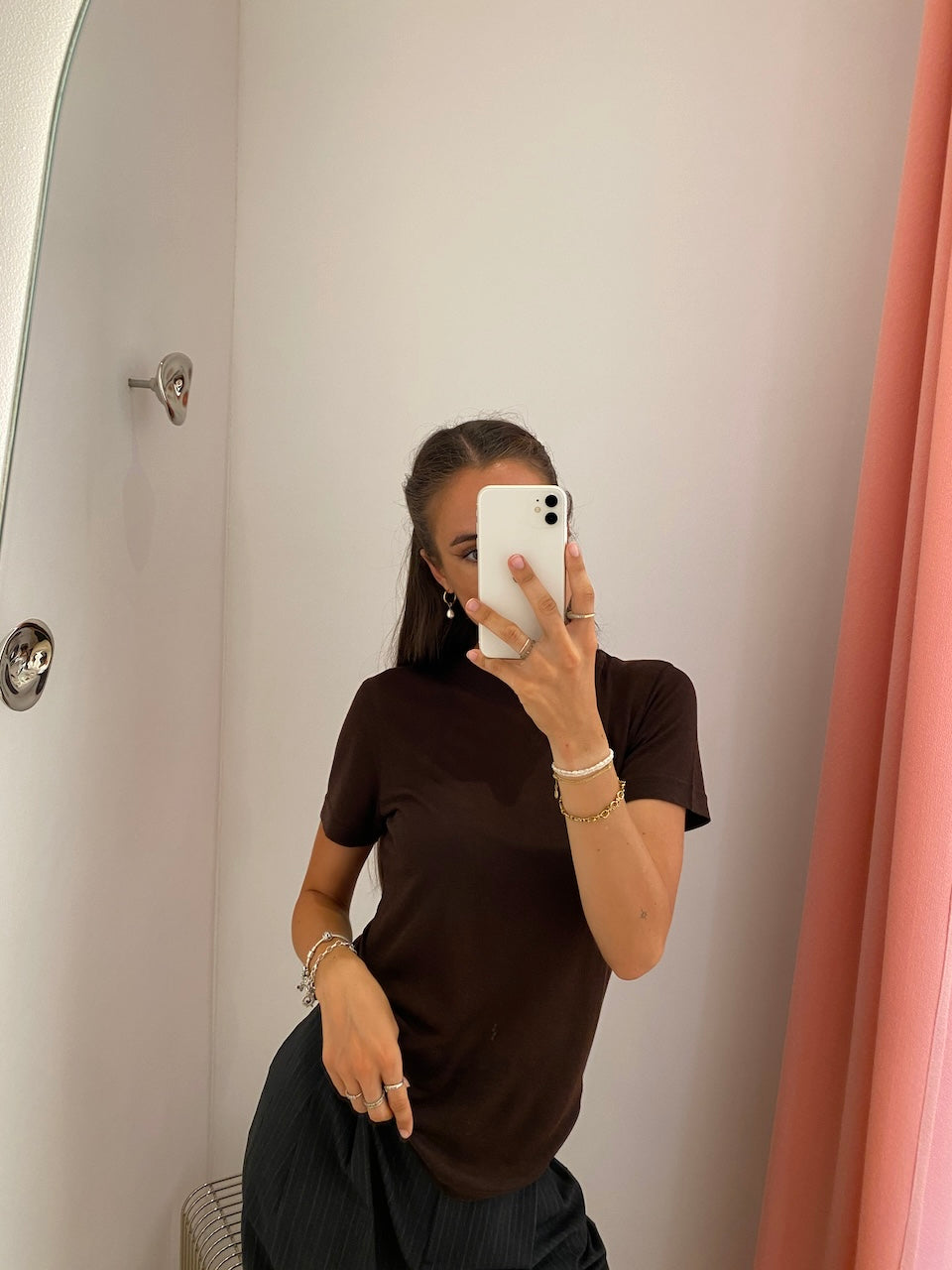 Lyocell Cashmere Tee brown