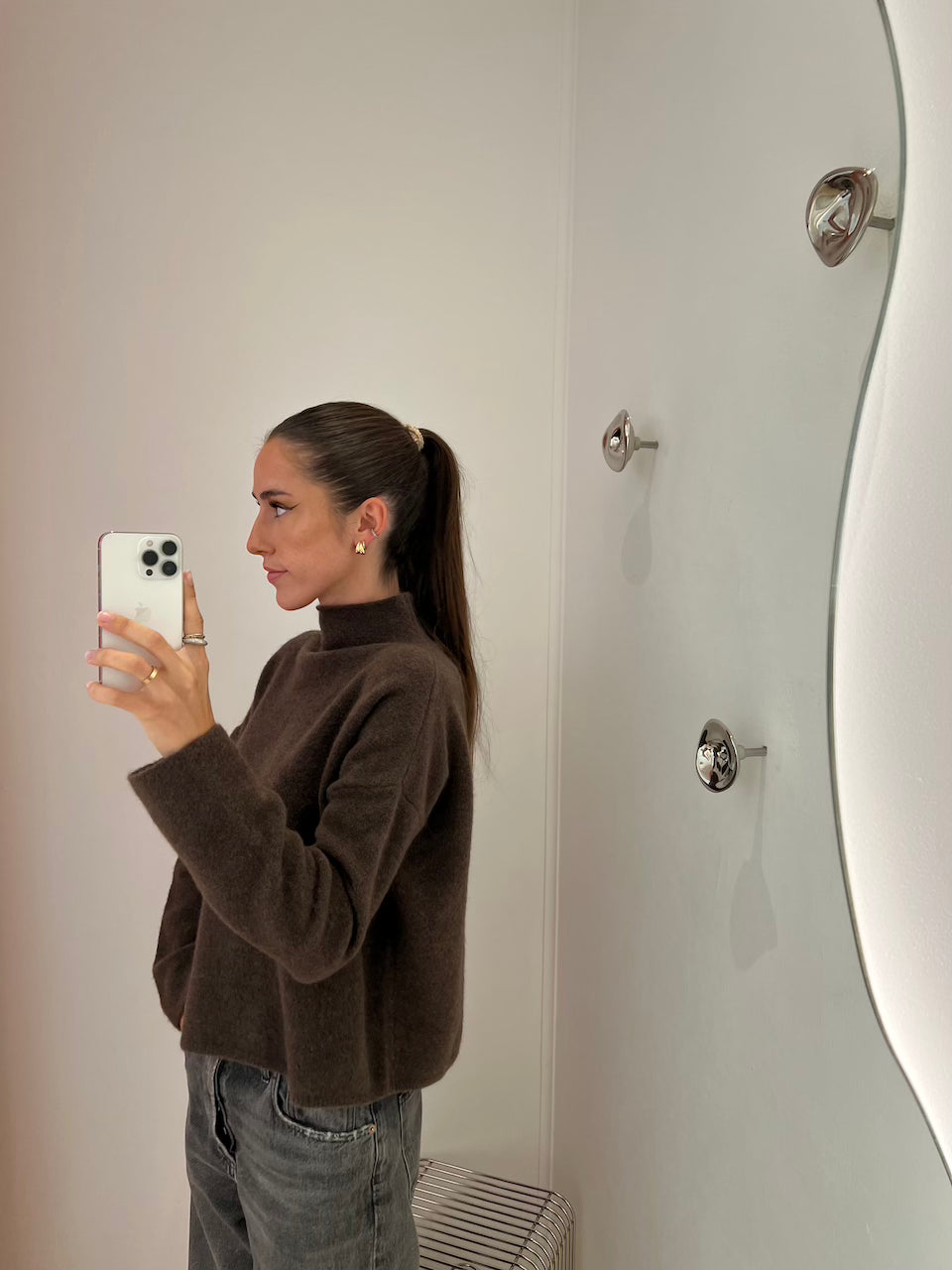 Mika Yak Funnelneck Sweater driftwood