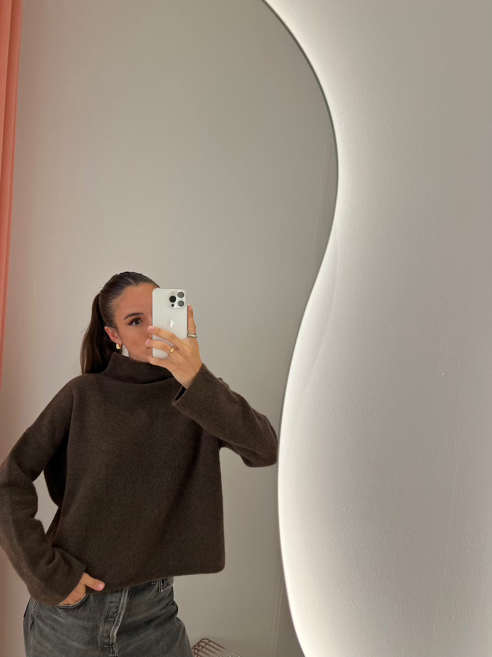 Mika Yak Funnelneck Sweater driftwood