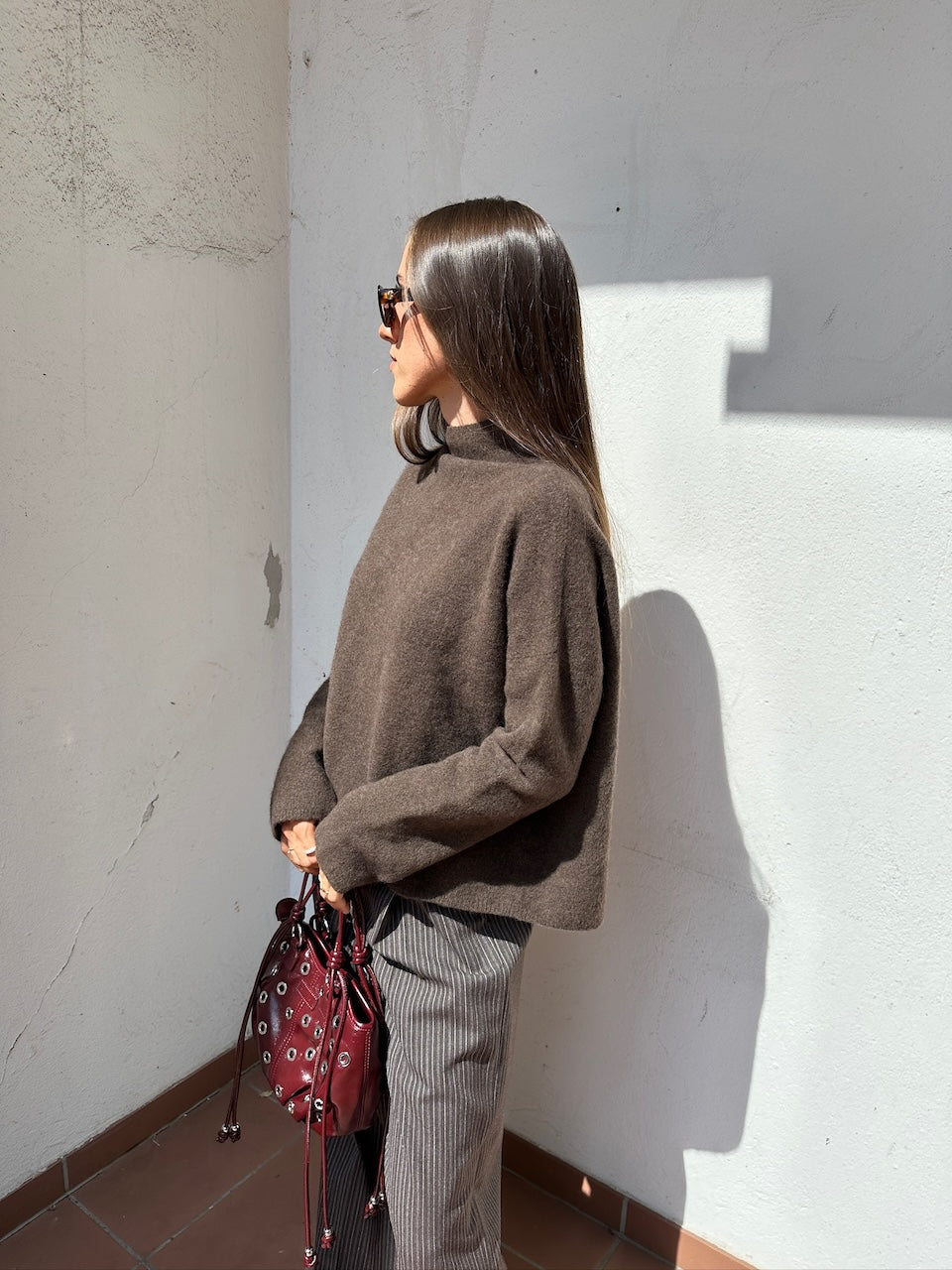 Mika Yak Funnelneck Sweater driftwood