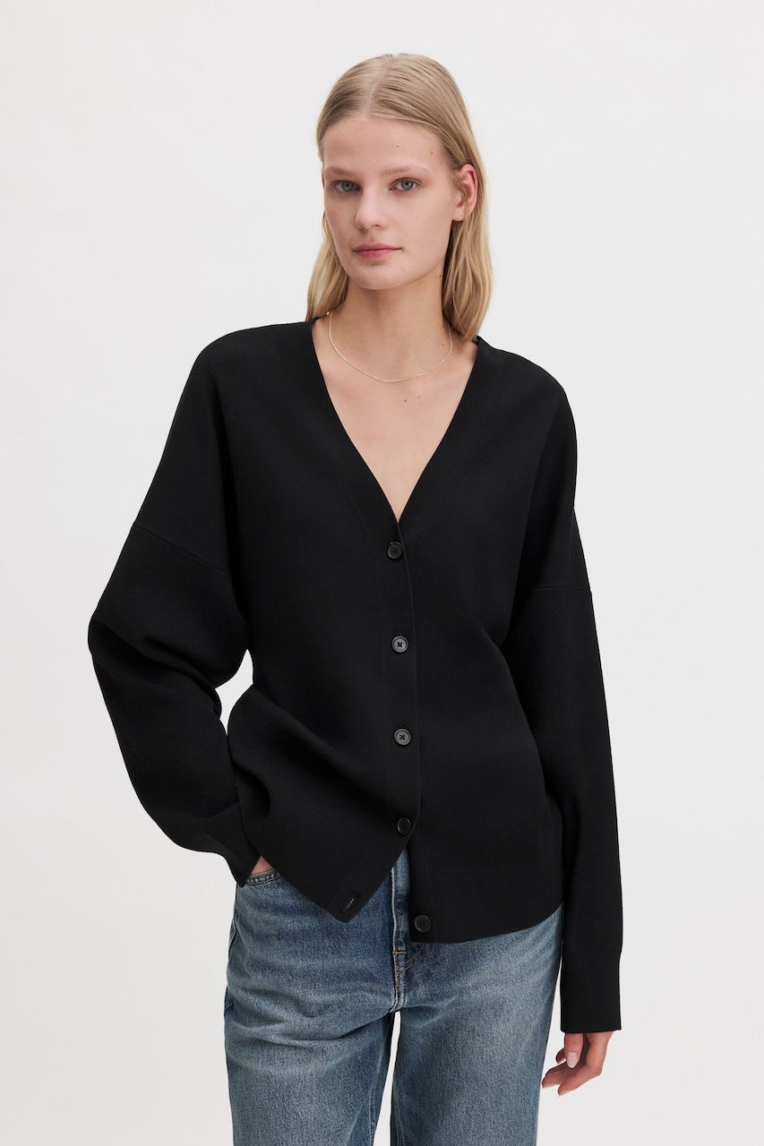 Milano Knit Hourglass Cardigan black