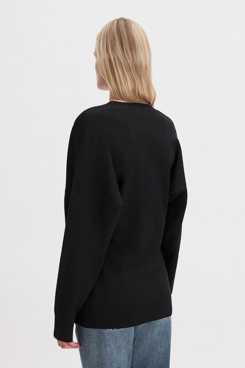 Milano Knit Hourglass Cardigan black