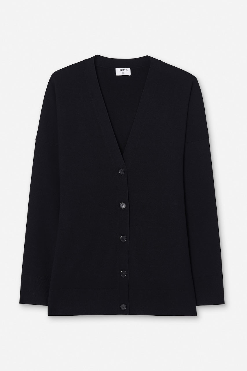 Milano Knit Hourglass Cardigan black