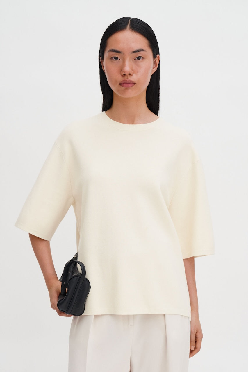 Milano Knit T-Shirt calico white