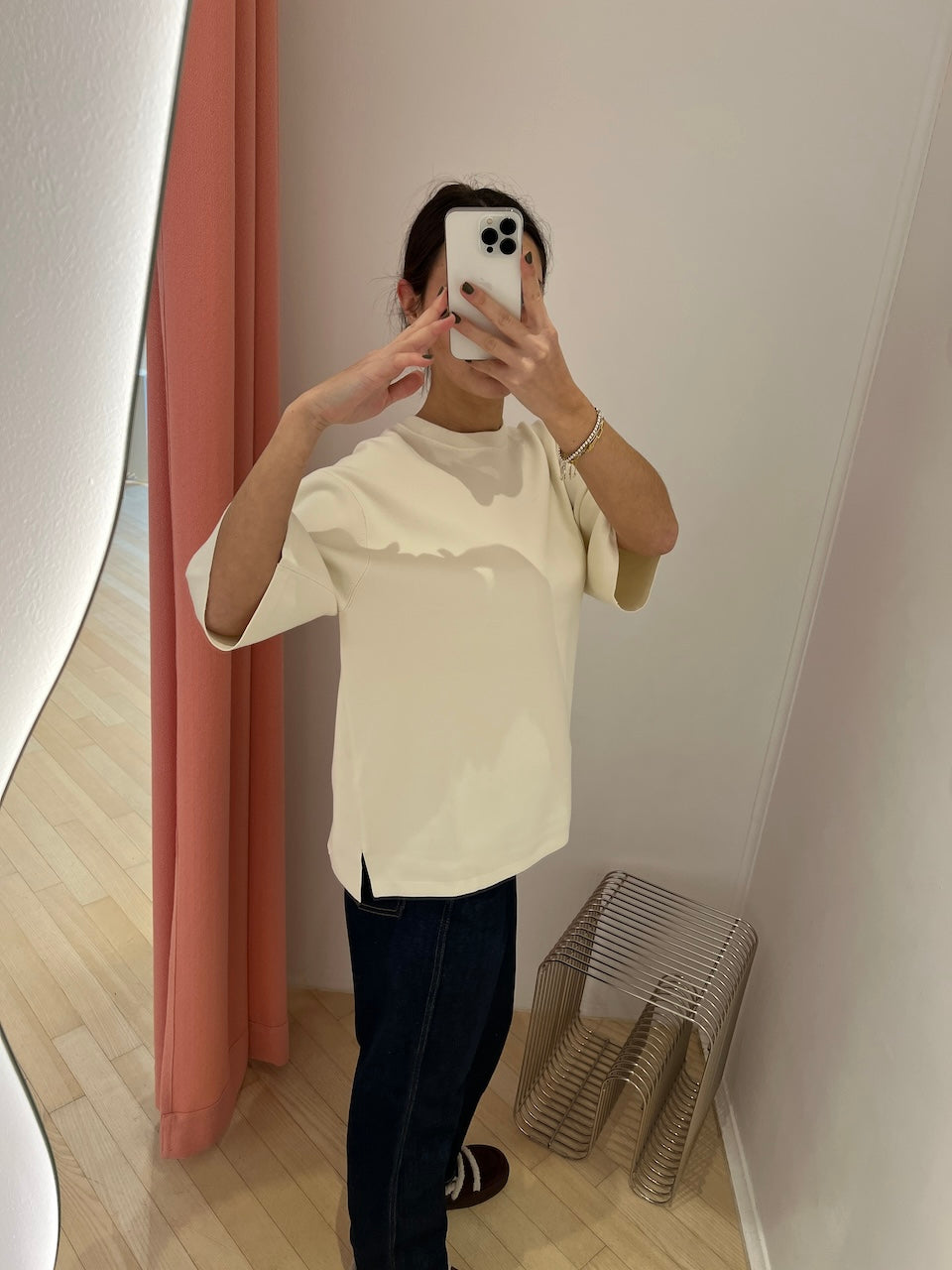 Milano Knit T-Shirt calico white