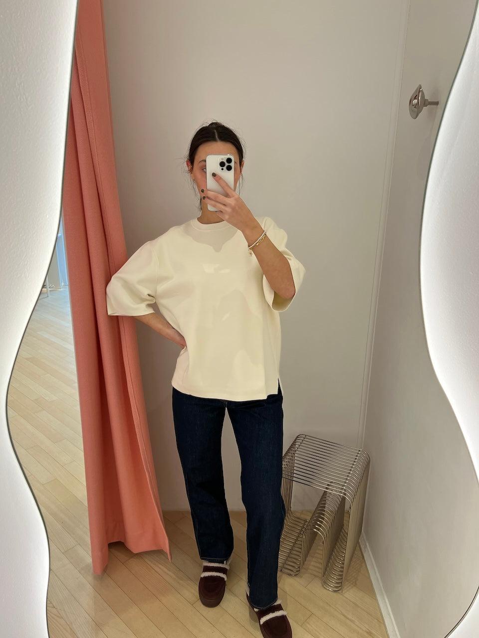 Milano Knit T-Shirt calico white