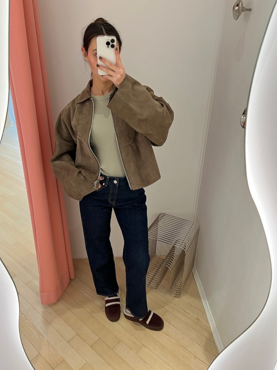 Relaxed High Waisted Jeans rinsed blue wash