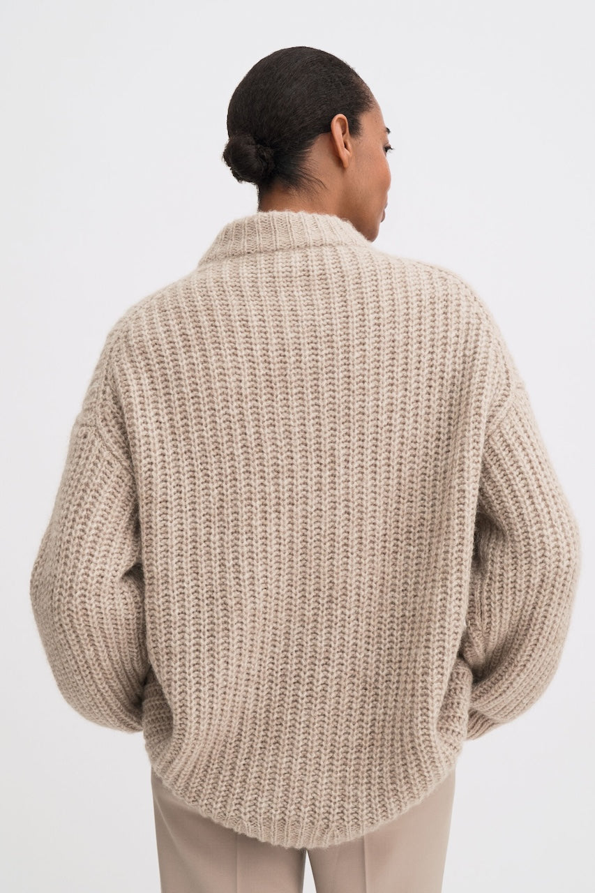 Soft Alpaca V-Neck Sweater light beige