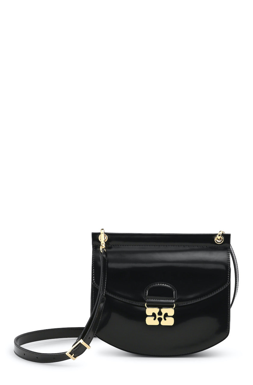 Small black patent bag hotsell