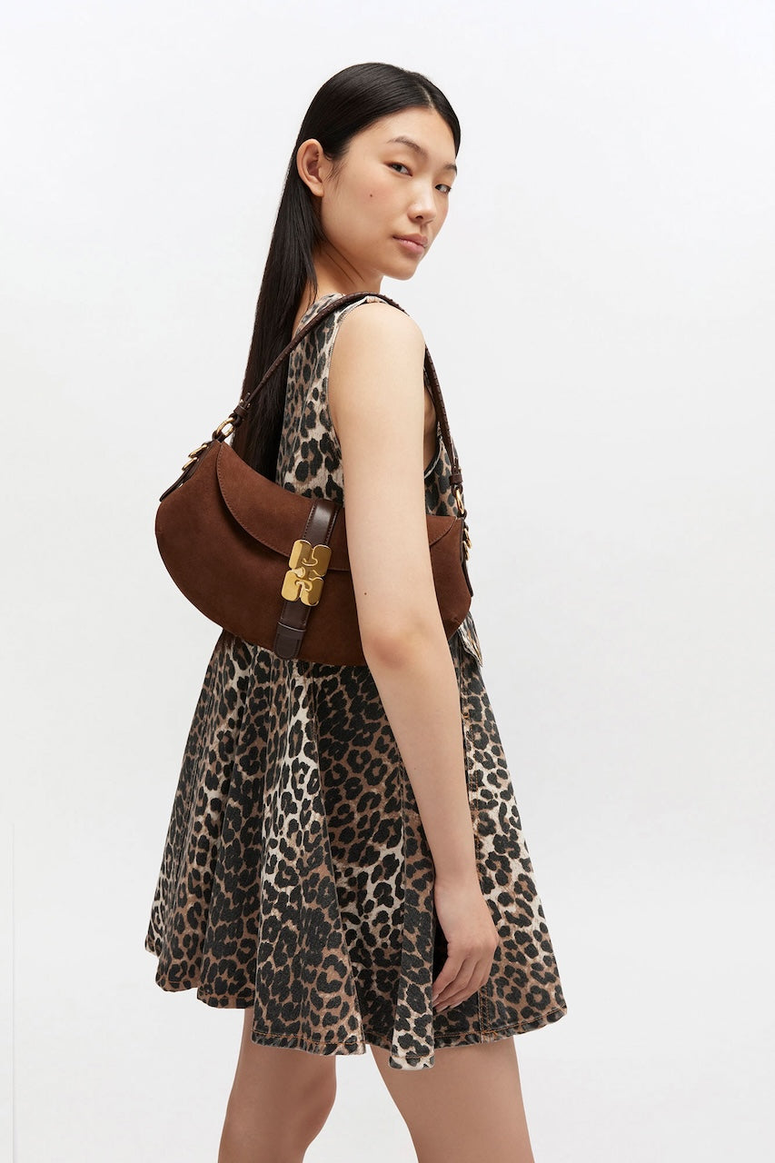 B-Kat Recycled Suede Pelinova Bag chicory coffee