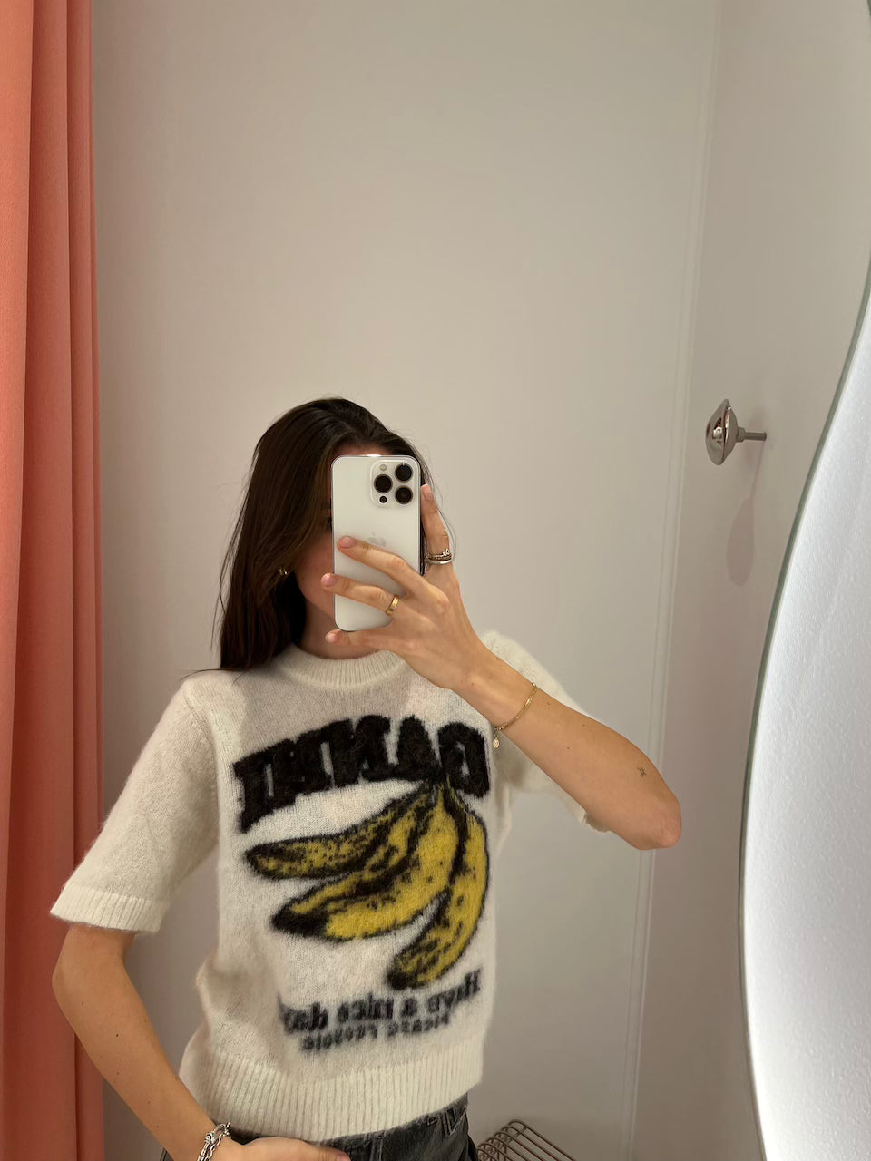 Brushed Alpaca Graphic T-Shirt egret