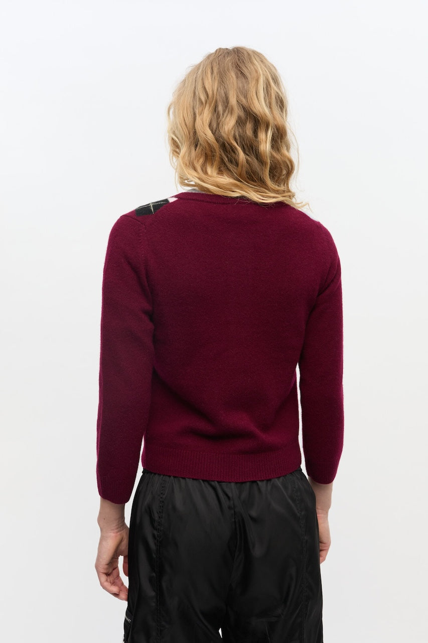 Cashmere Wool Mix Cardigan tawny port