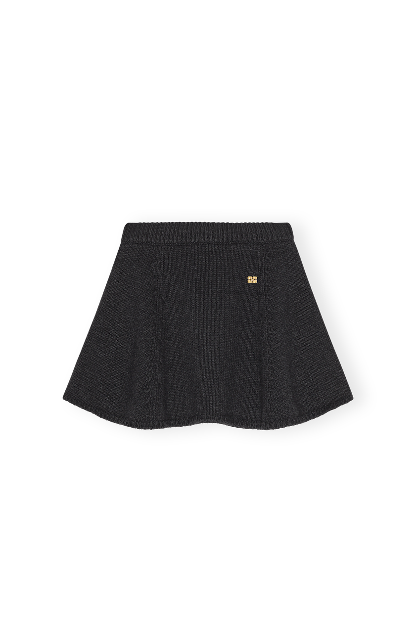 Chunky Wool Mix Mini Skirt phantom