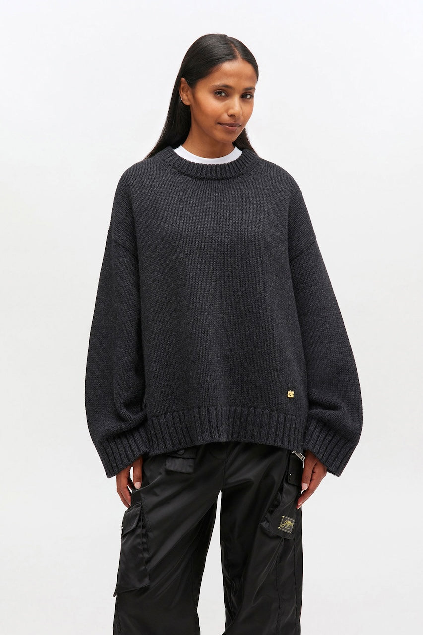 Chunky Wool Mix Sweater phantom