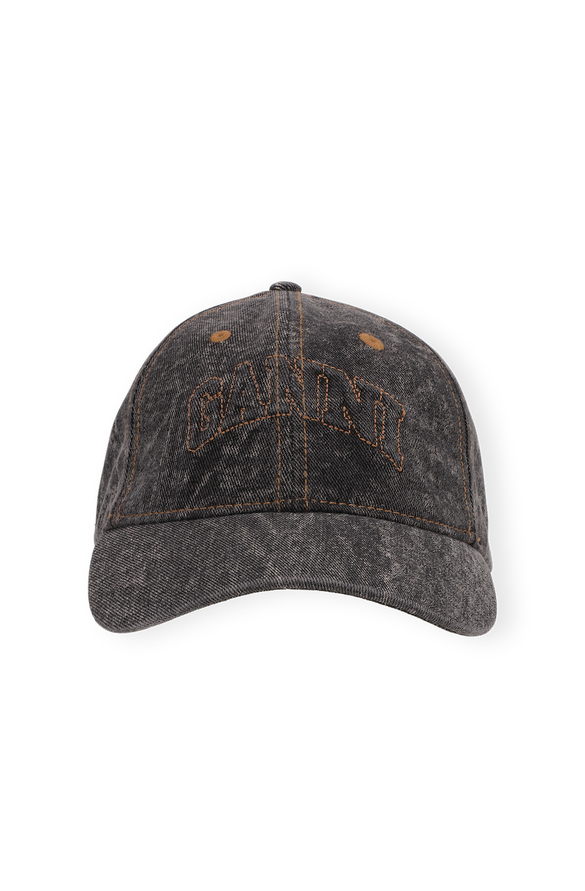 GANNI Denim Cap washed black